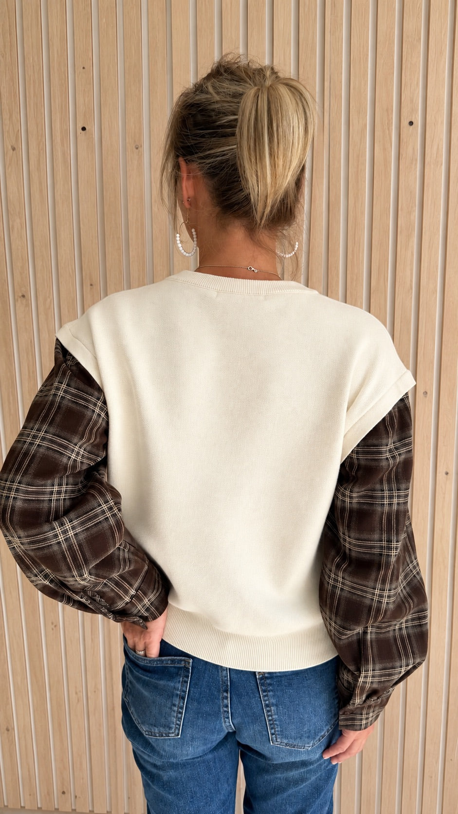 Pull écru INFINITY