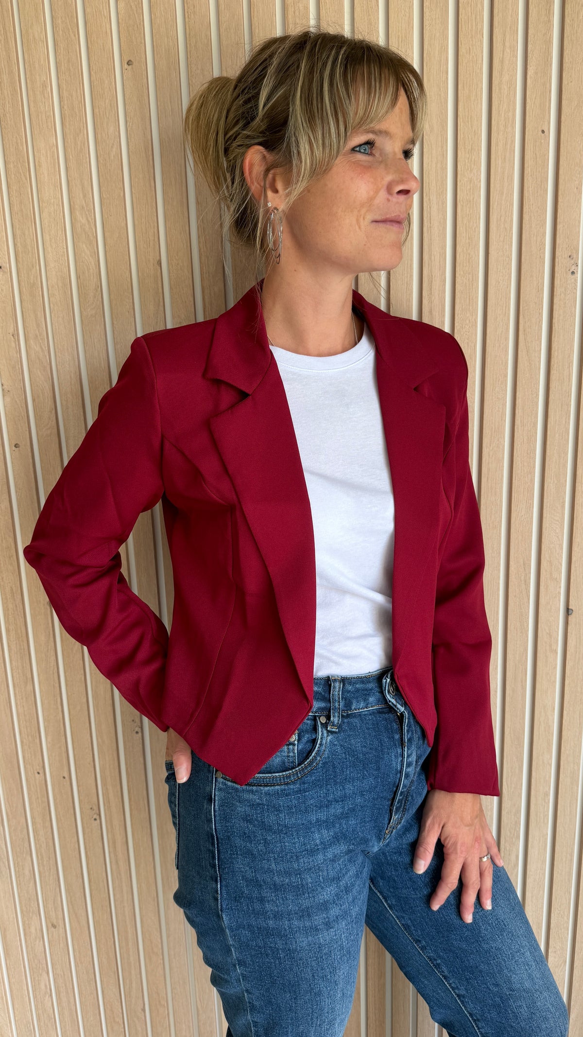 Blazer court bordeaux