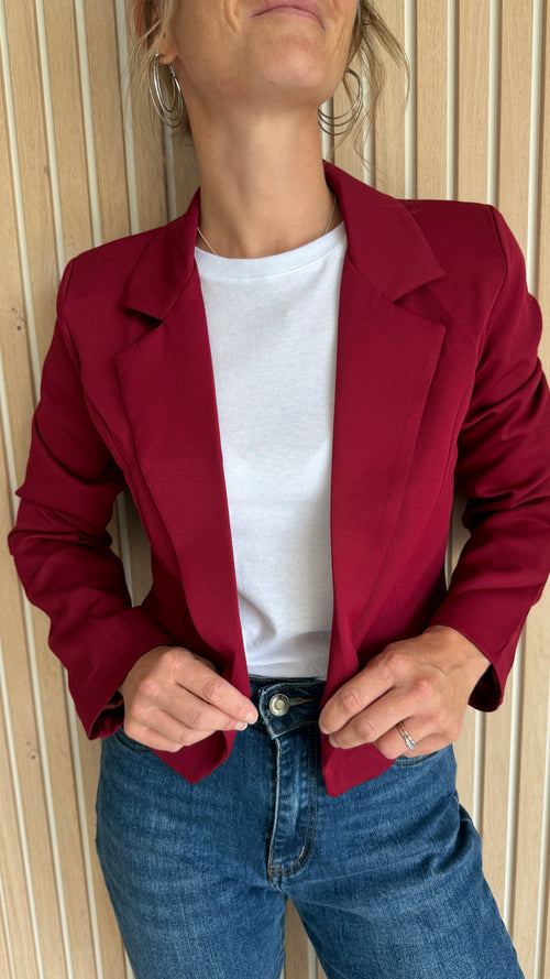 Blazer court bordeaux