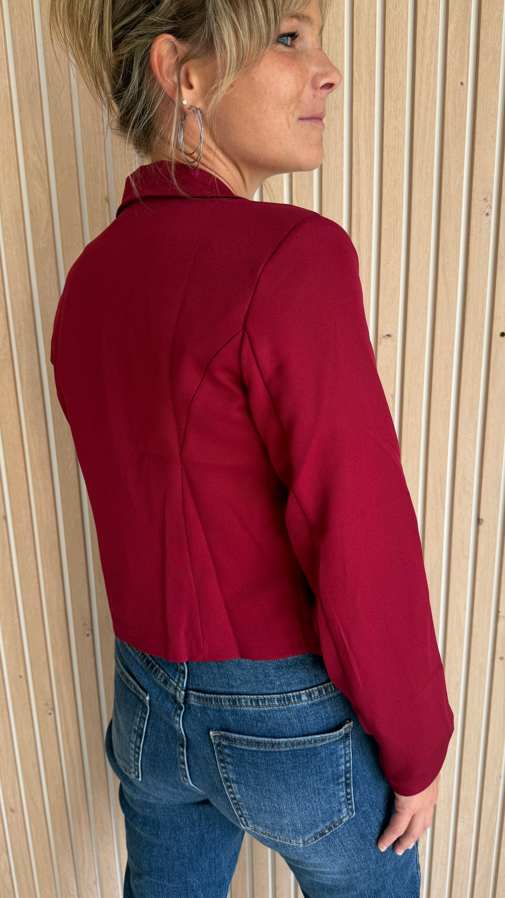 Blazer court bordeaux