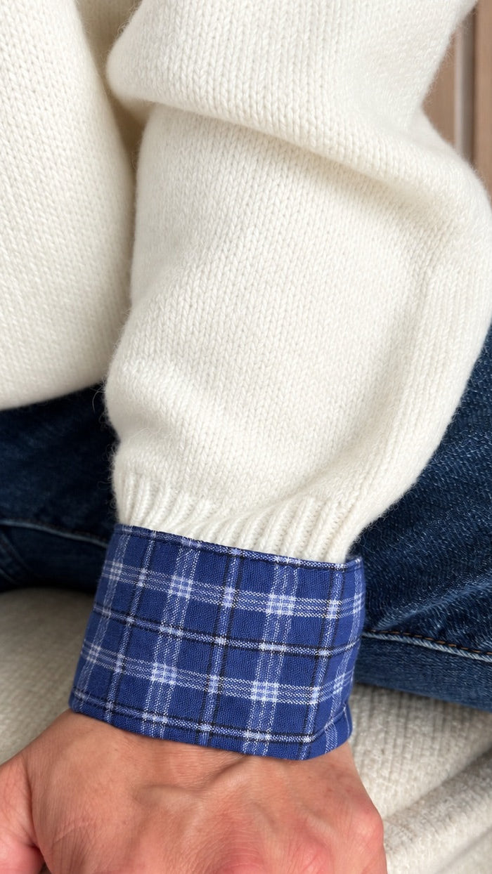 Pull écru Preppy chic