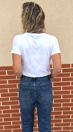 T-shirt basic blanc 100 % coton