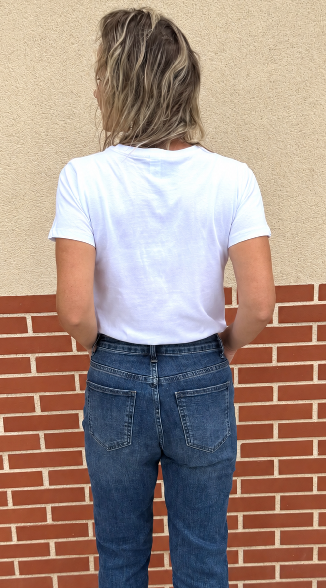 T-shirt basic blanc 100 % coton