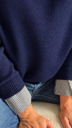 Pull bleu marine Preppy chic