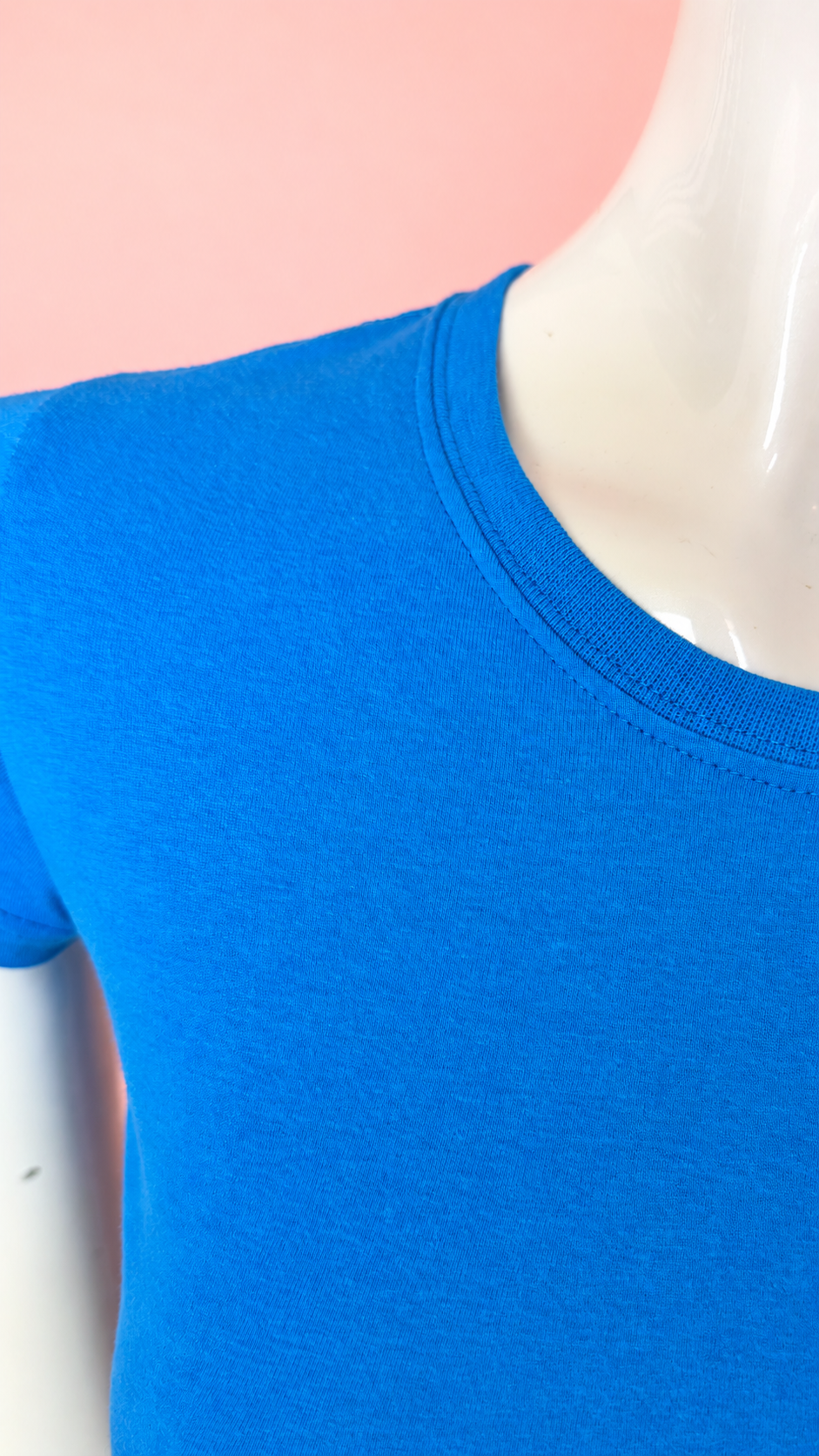 T-shirt basic bleu tropical 100 % coton