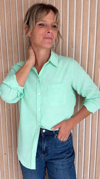 Chemise oversize vert menthe