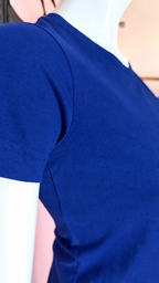 T-shirt basic bleu roi 100 % coton