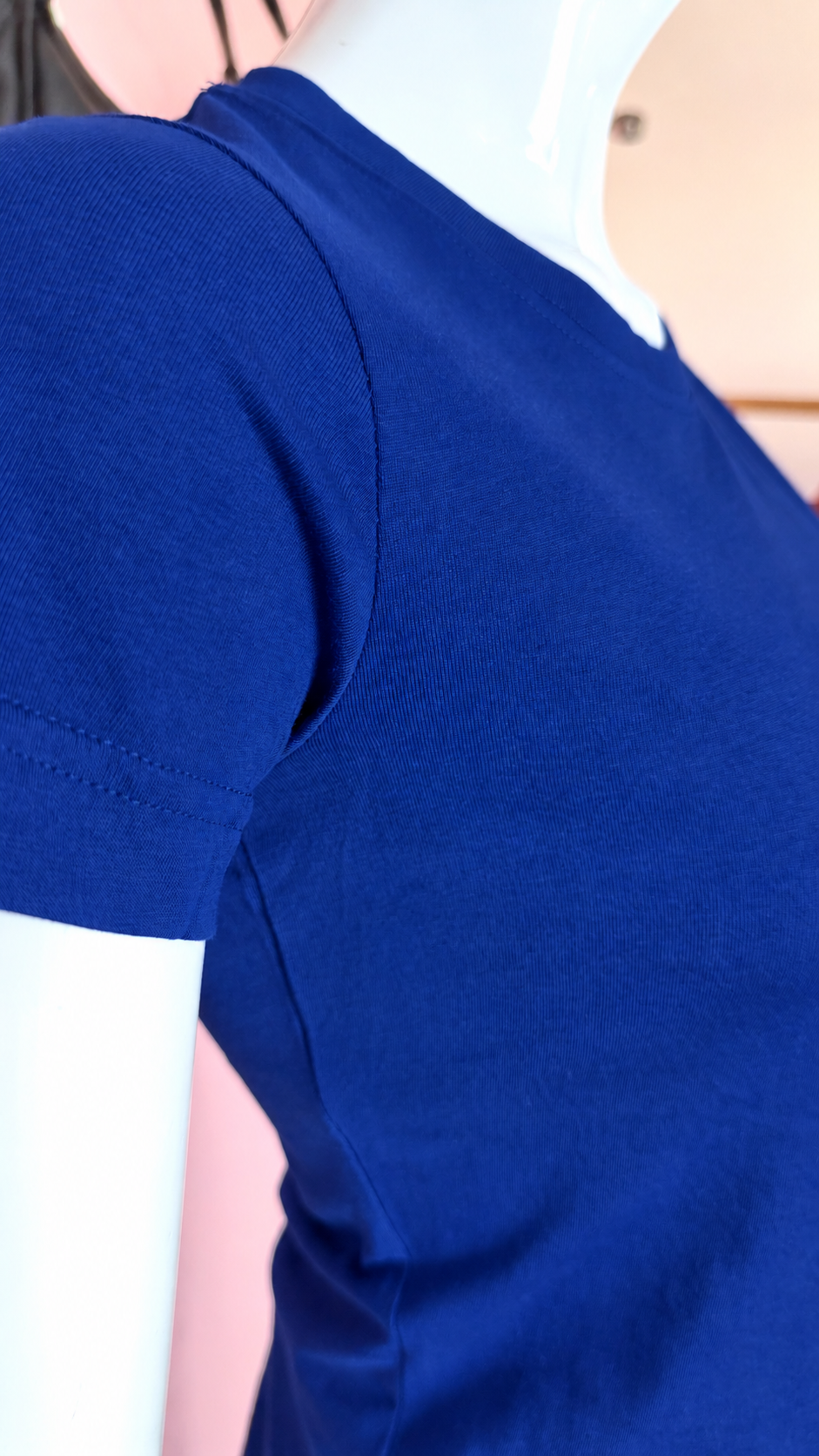 T-shirt basic bleu roi 100 % coton