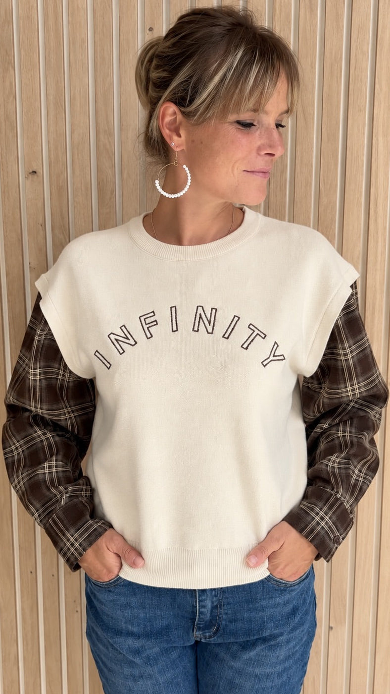 Pull écru INFINITY