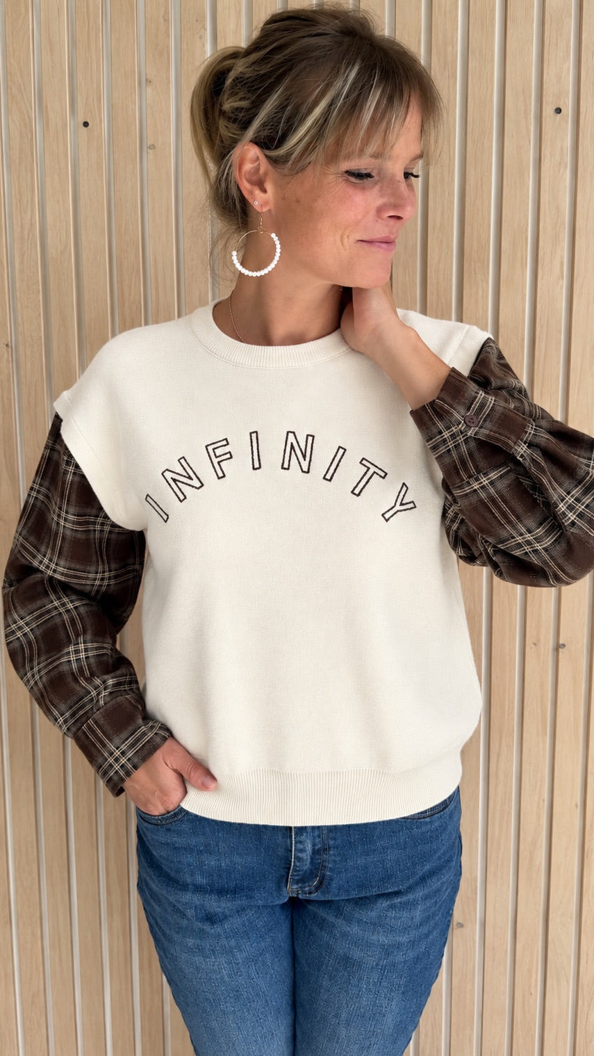 Pull écru INFINITY
