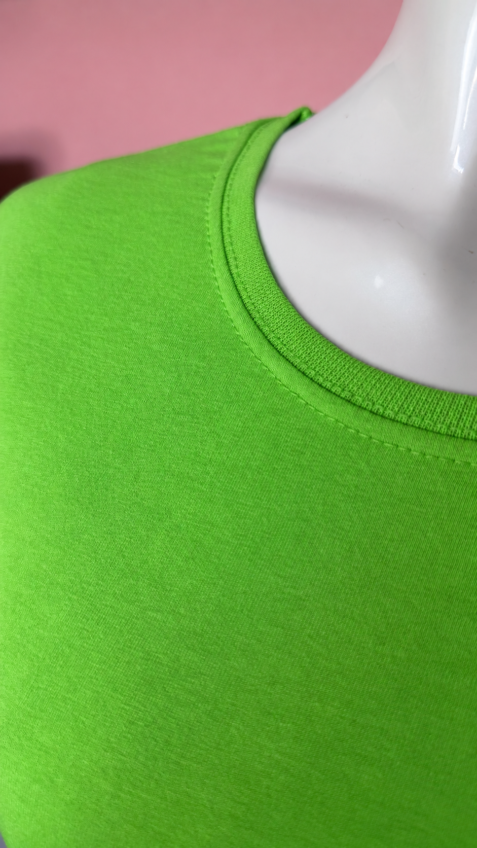 T-shirt basic vert pomme 100 % coton