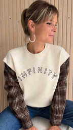 Pull écru INFINITY