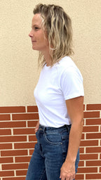T-shirt basic blanc 100 % coton