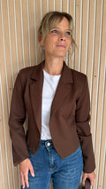 Blazer court chocolat