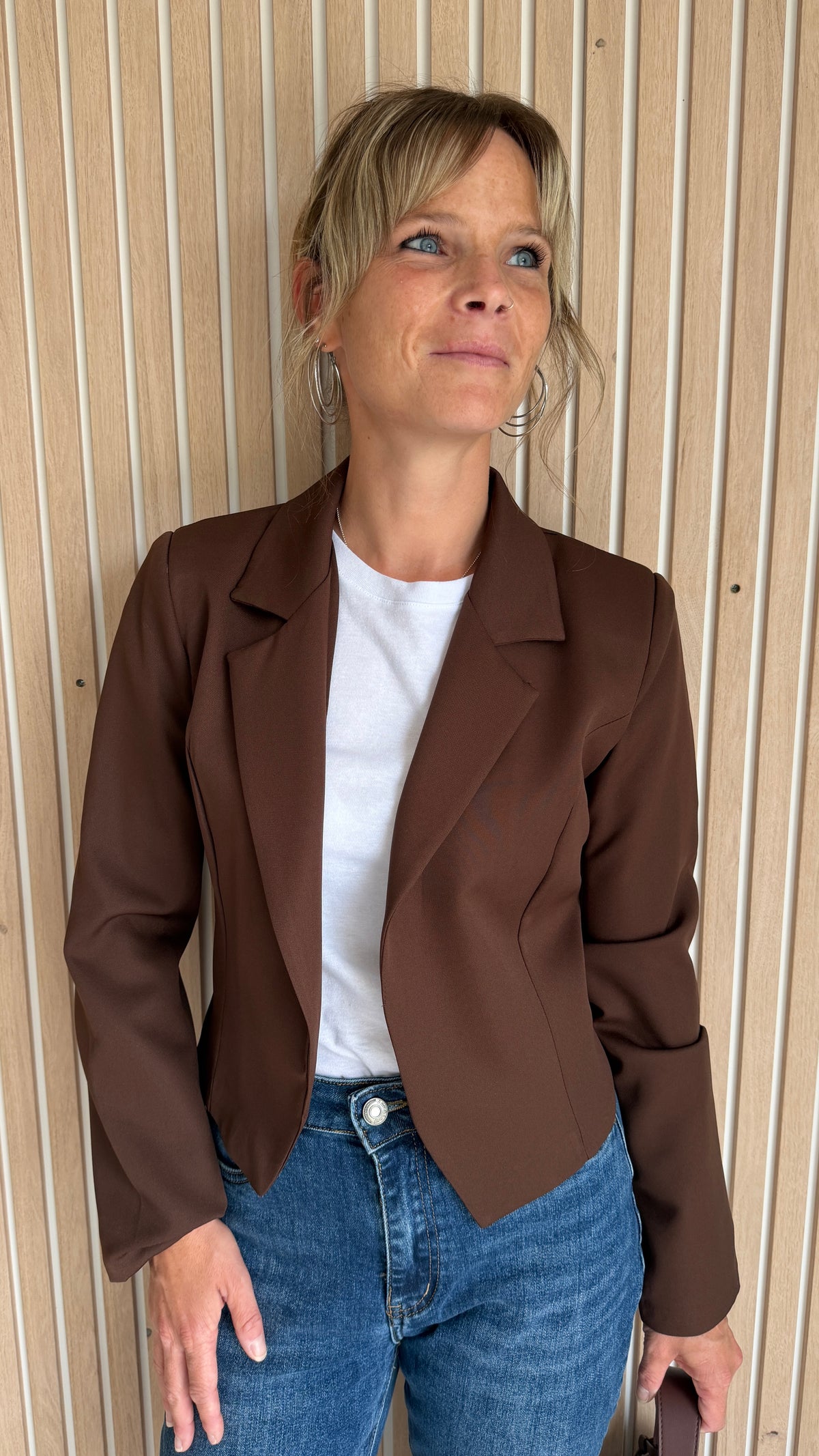 Blazer court chocolat