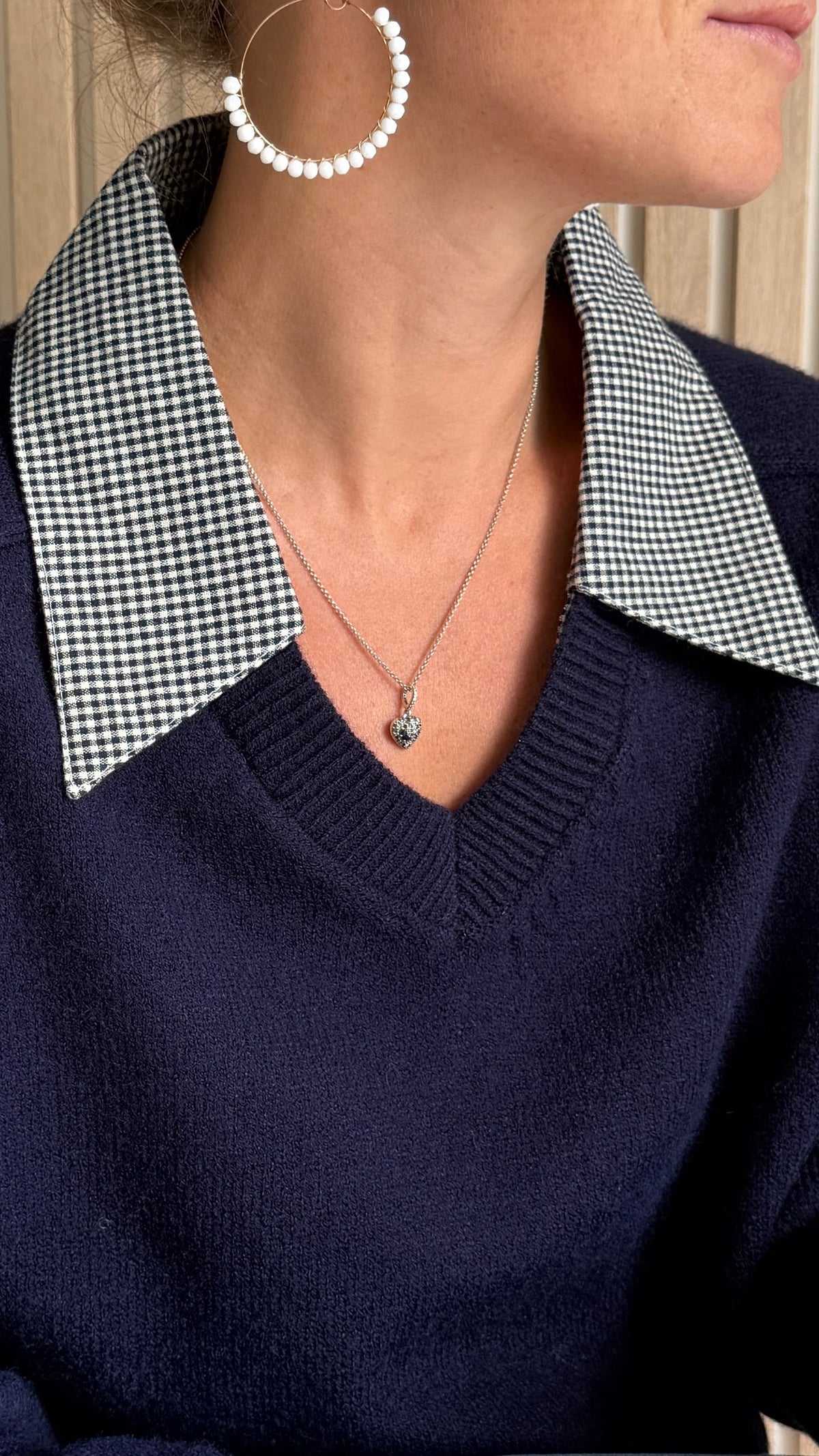 Pull bleu marine Preppy chic