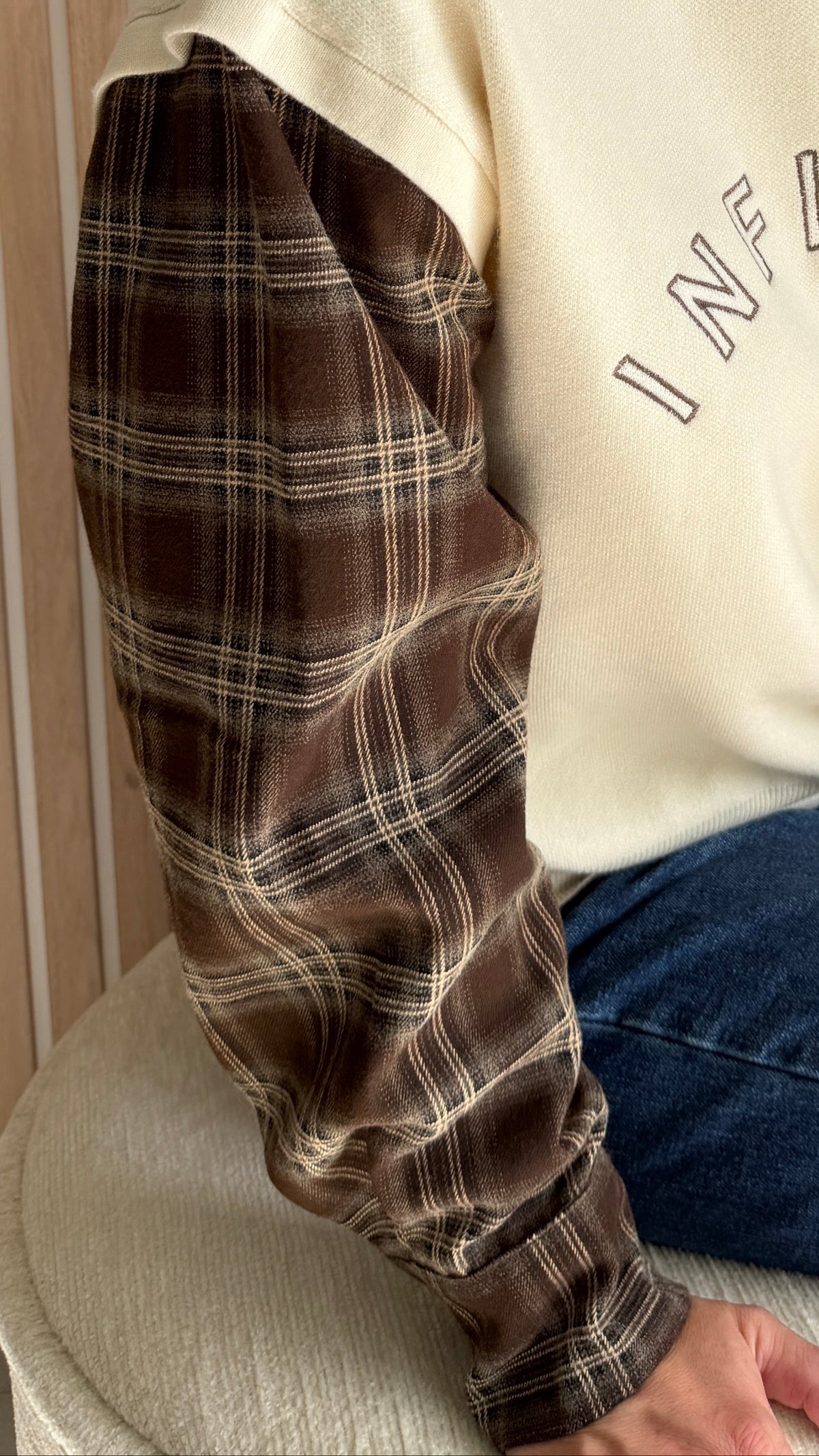 Pull écru INFINITY