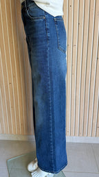 Jean wide leg foncé Cara