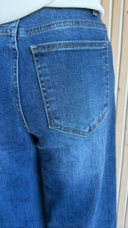 Jean wide leg foncé Cara