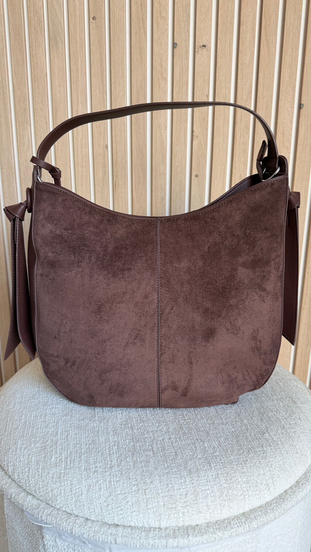 Sac hobo bimatière chocolat