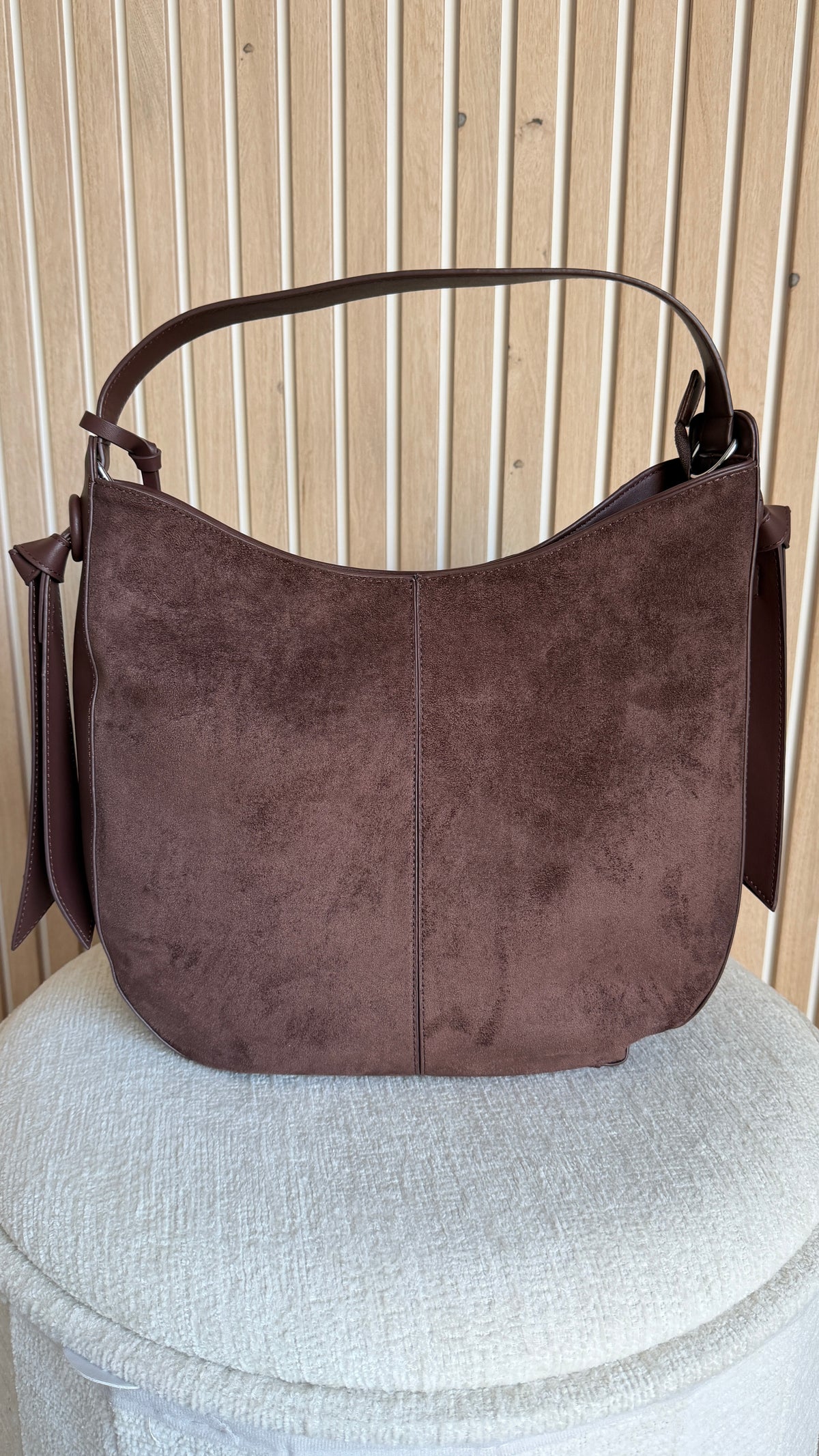 Sac hobo bimatière chocolat