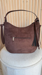 Sac hobo bimatière chocolat