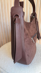 Sac hobo bimatière chocolat