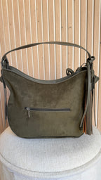 Sac hobo bimatière kaki