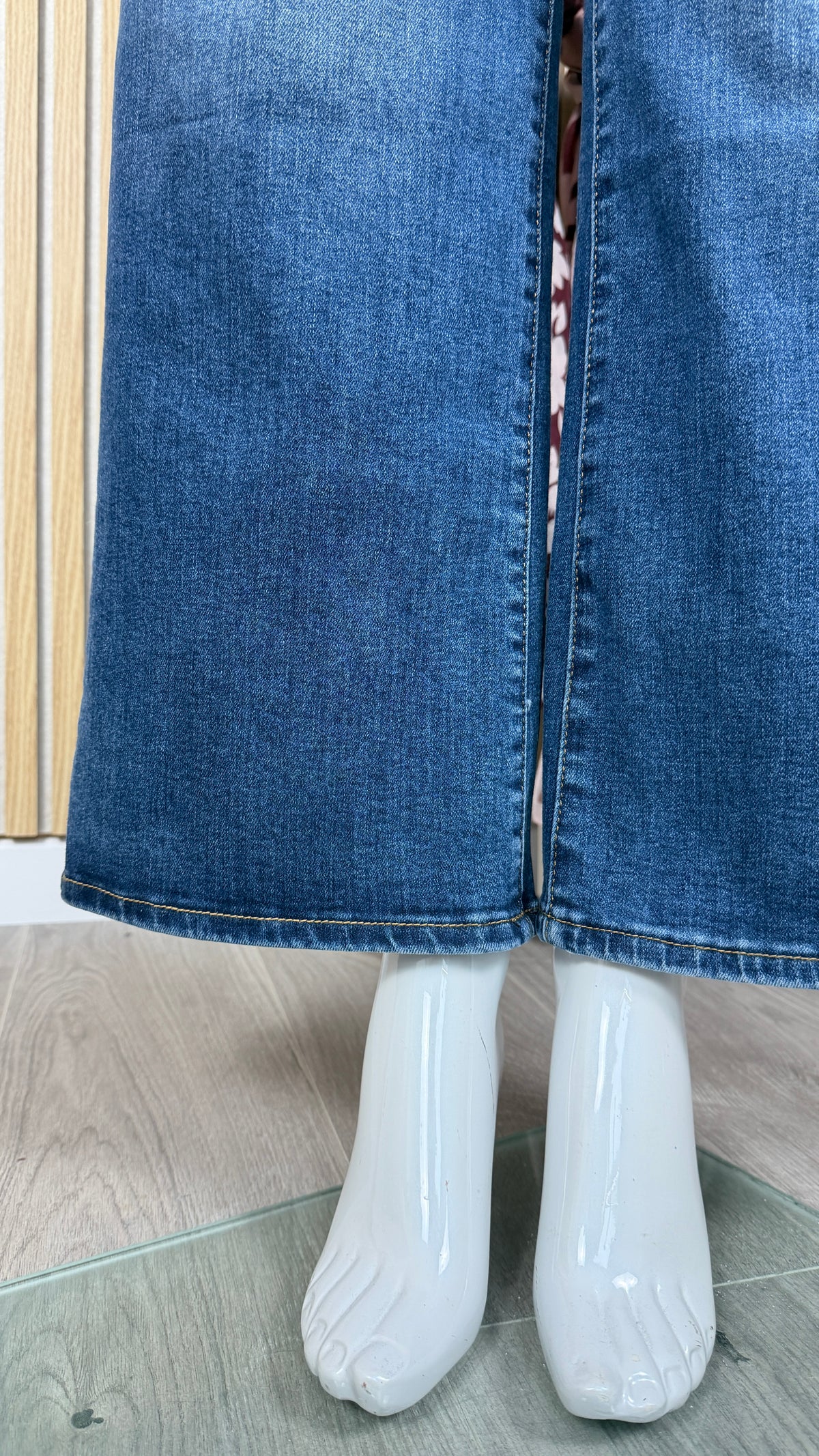 Jean wide leg foncé Cara