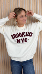 Pull BROOKLYN – Écru & choco