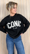 Pull oversize noir ICONIC CLUB