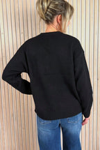 Pull oversize noir ICONIC CLUB
