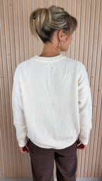 Pull oversize écru ICONIC CLUB
