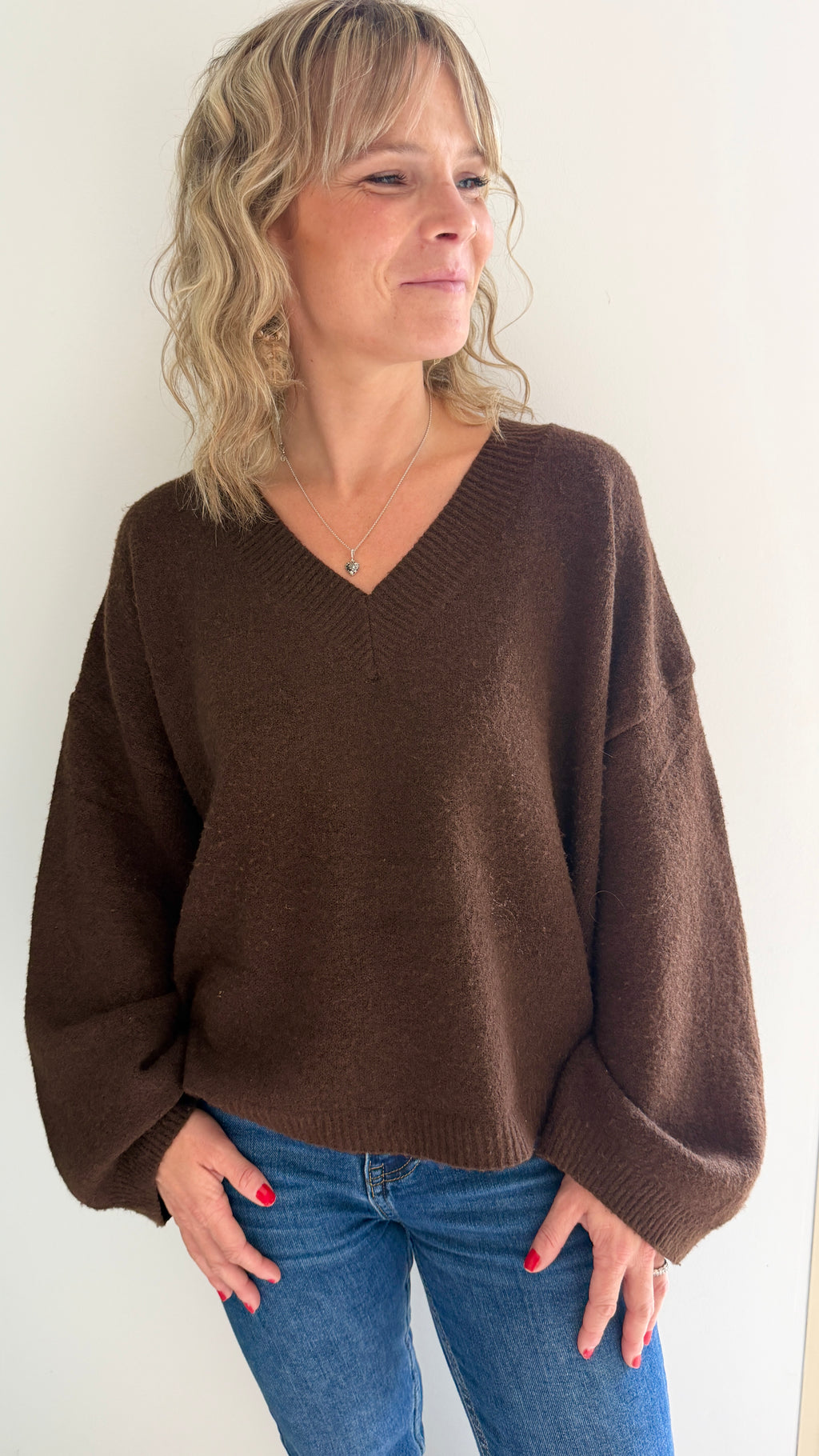 Pull CHLOÉ oversize – Chocolat