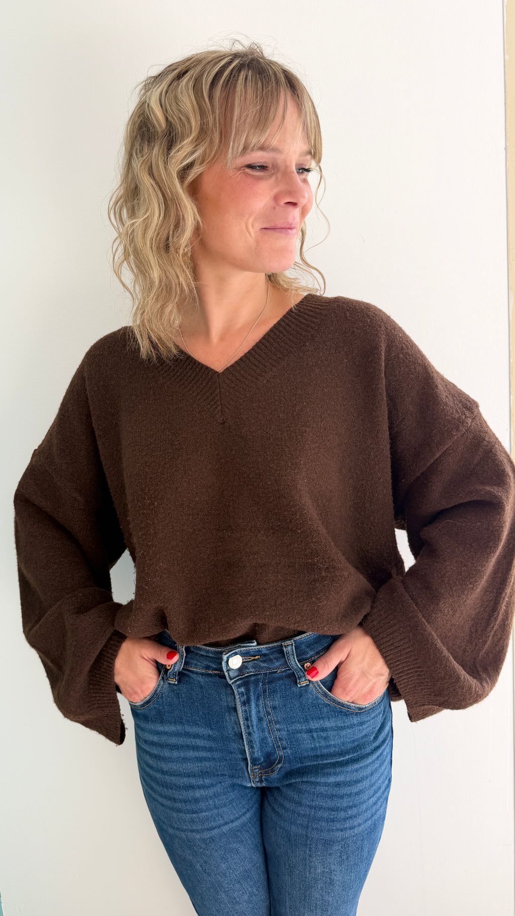 Pull CHLOÉ oversize – Chocolat