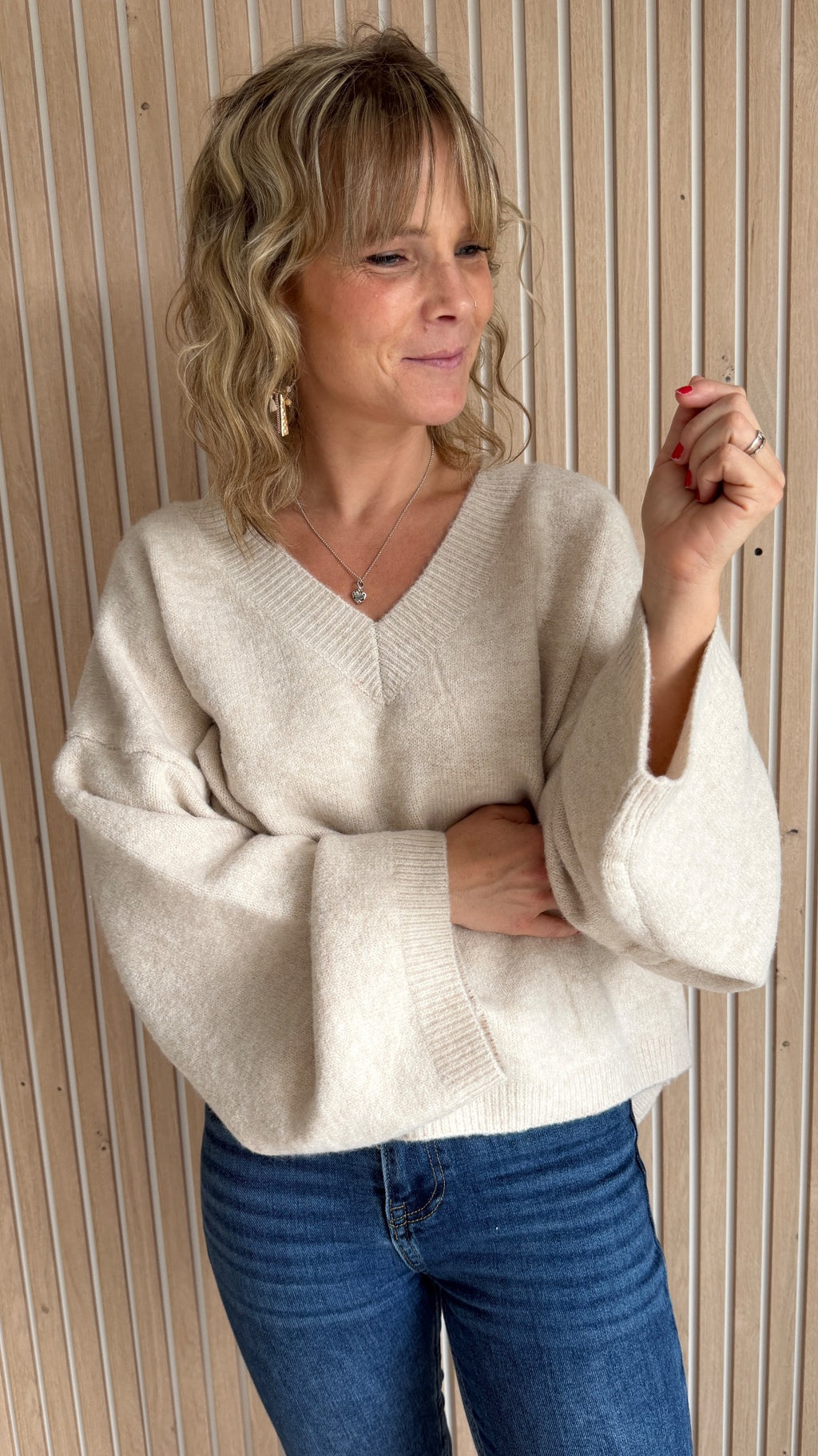 Pull CHLOÉ oversize – Écru
