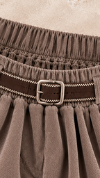 Pantalon velours côtelé taupe