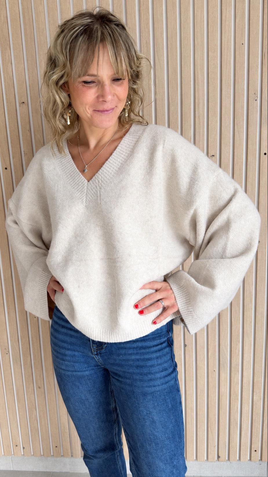 Pull CHLOÉ oversize – Écru