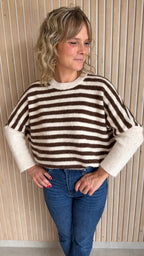 Pull LOU – Rayé choco