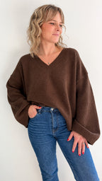 Pull CHLOÉ oversize – Chocolat