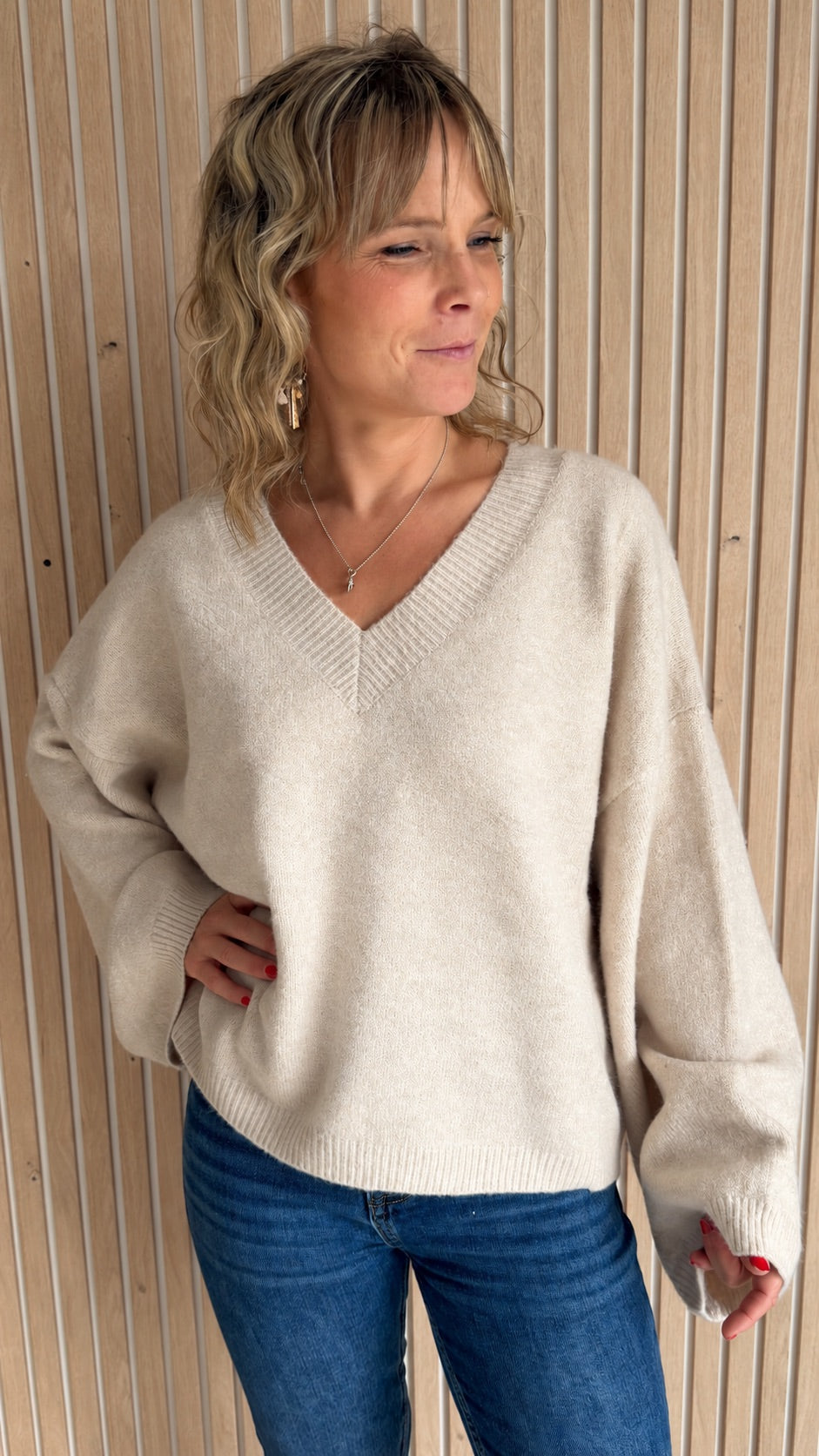 Pull CHLOÉ oversize – Écru