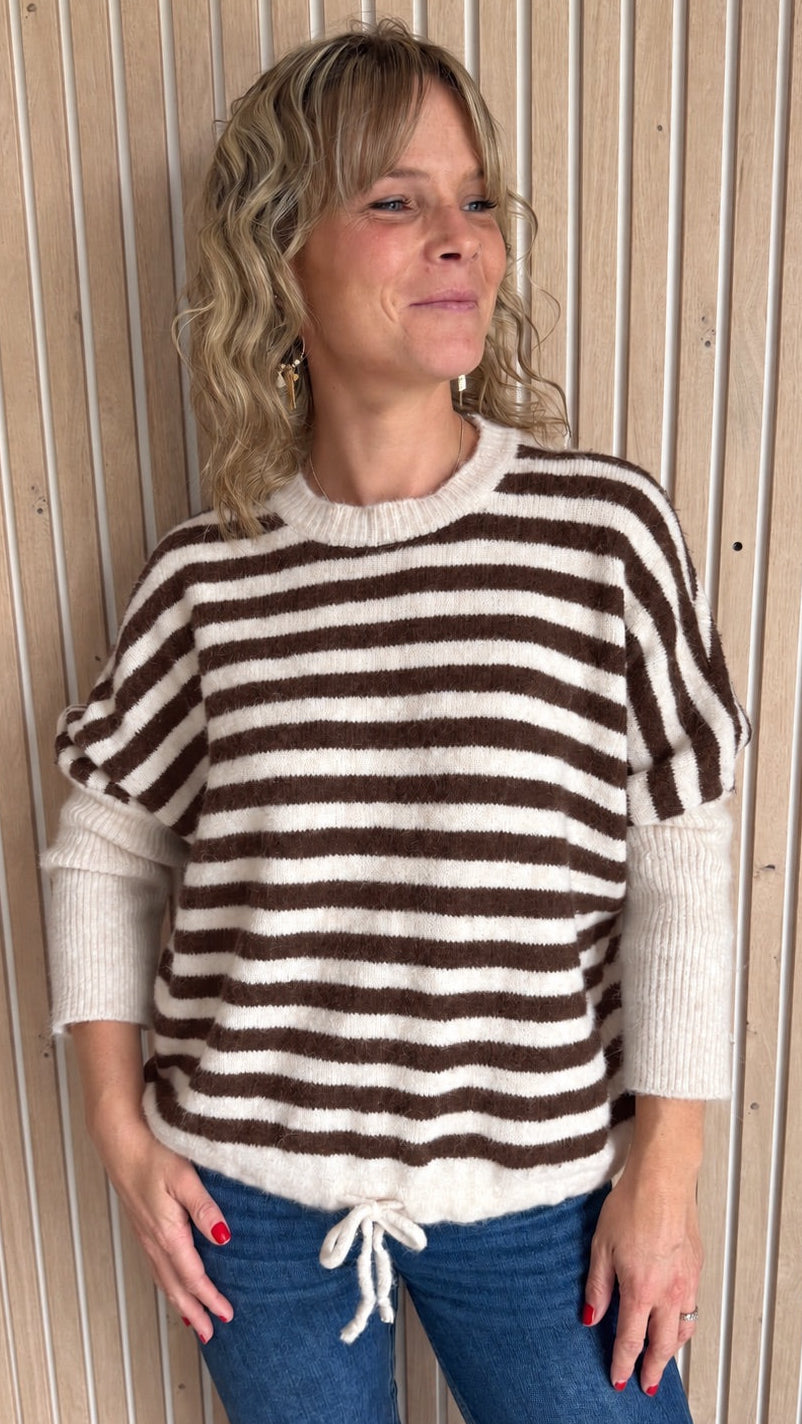 Pull LOU – Rayé choco