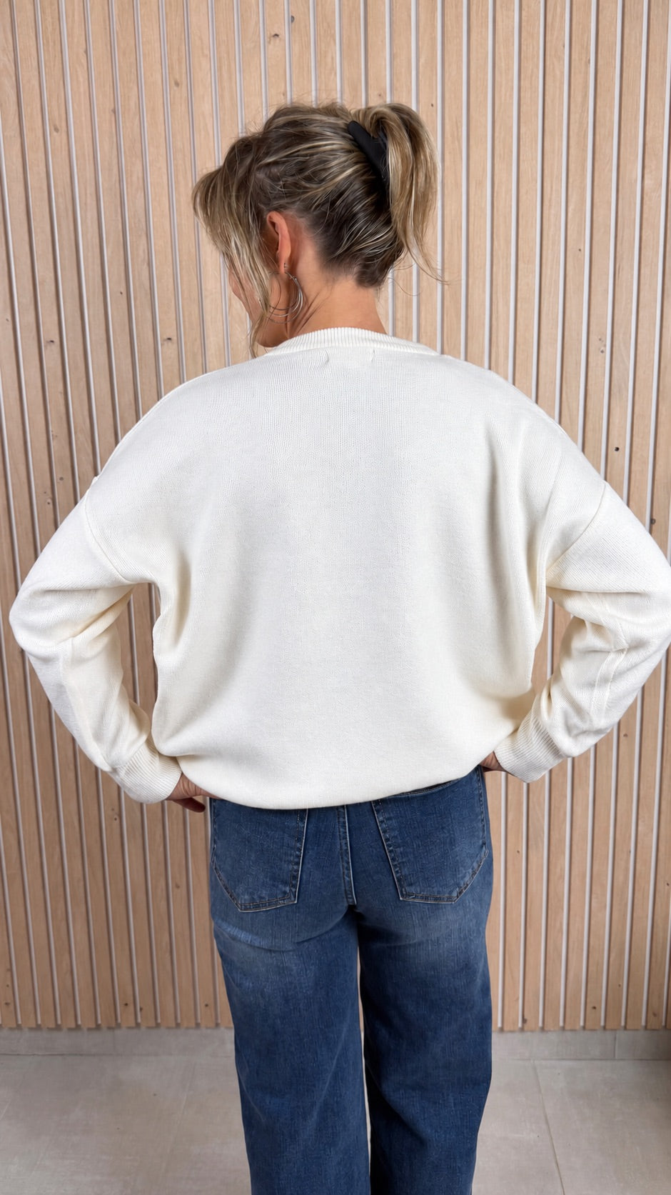 Pull BROOKLYN – Écru & choco