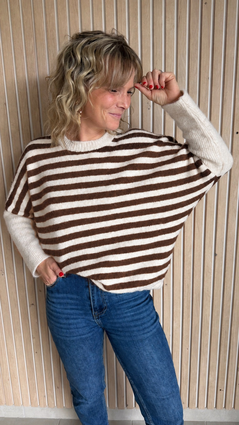 Pull LOU – Rayé choco
