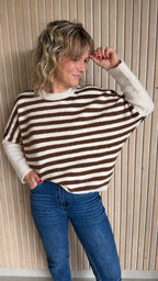 Pull LOU – Rayé choco