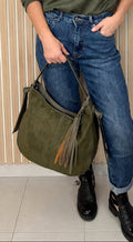Sac hobo bimatière kaki