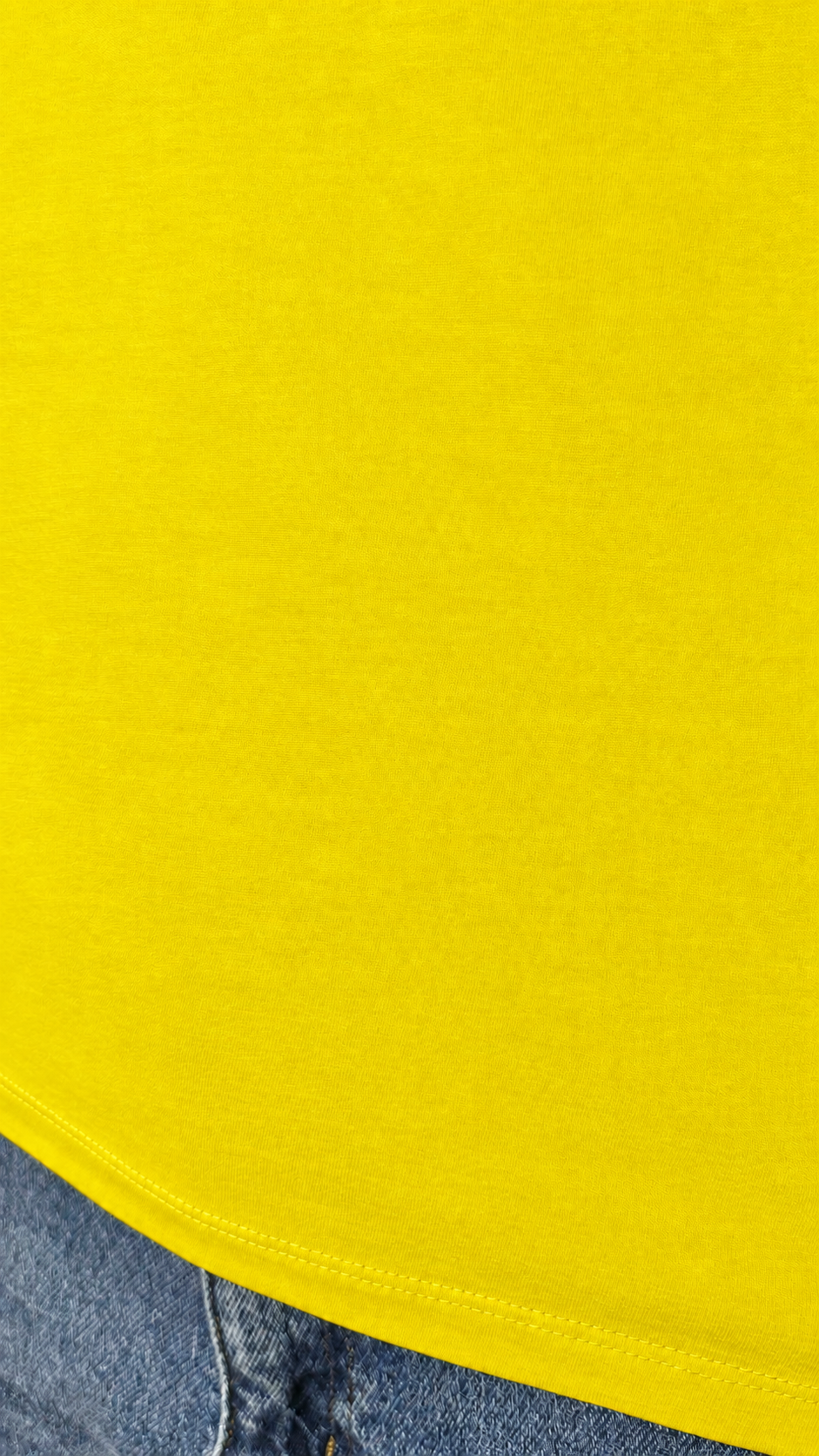 T-shirt basic jaune soleil 100 % coton
