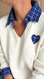 Pull écru Preppy chic