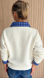Pull écru Preppy chic