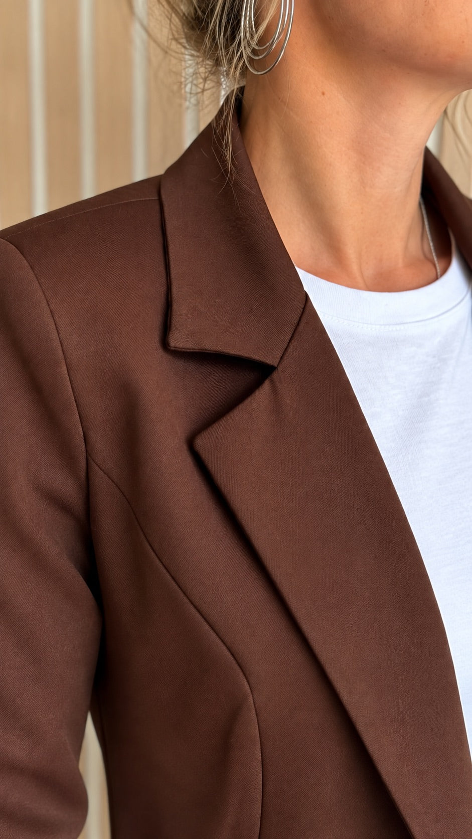 Blazer court chocolat